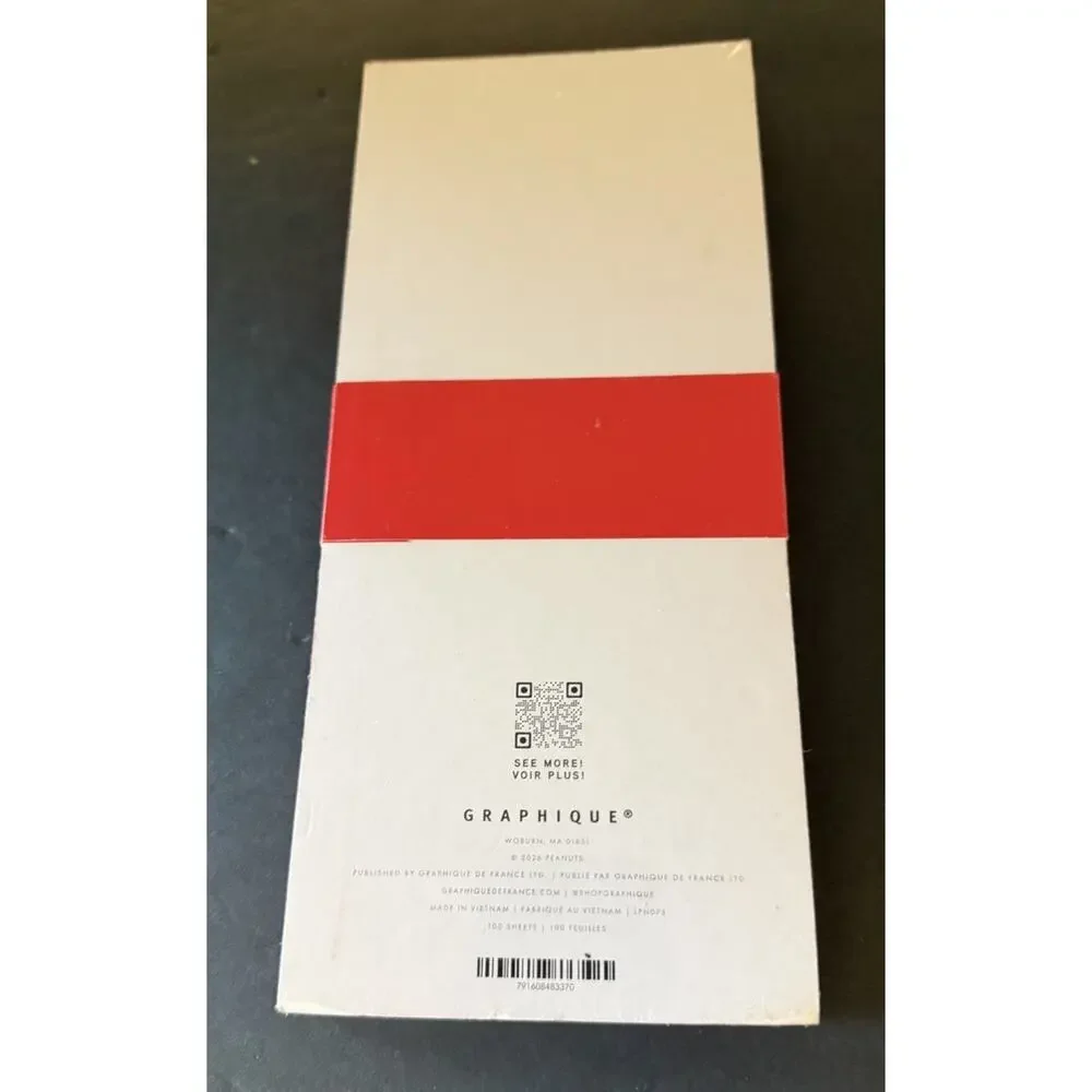 New! Graphique Snoopy & Woodstock Lined Note Pad 4x9in-100 Sheets~Fast Shipping!